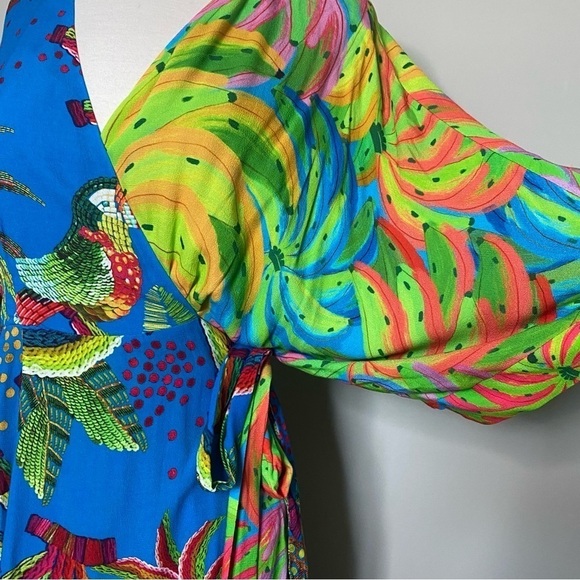 Farm Rio Tahiti Wrap Maxi Dress, Small - Picture 6 of 13